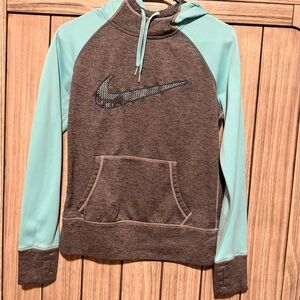 Nike Hoodie – Teal & Gray - Small